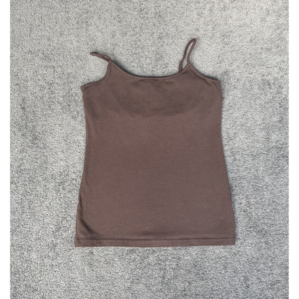 Gap Favorite Cami Brown Adjustable Spaghetti Strap Cotton Stretch Tank Top M
